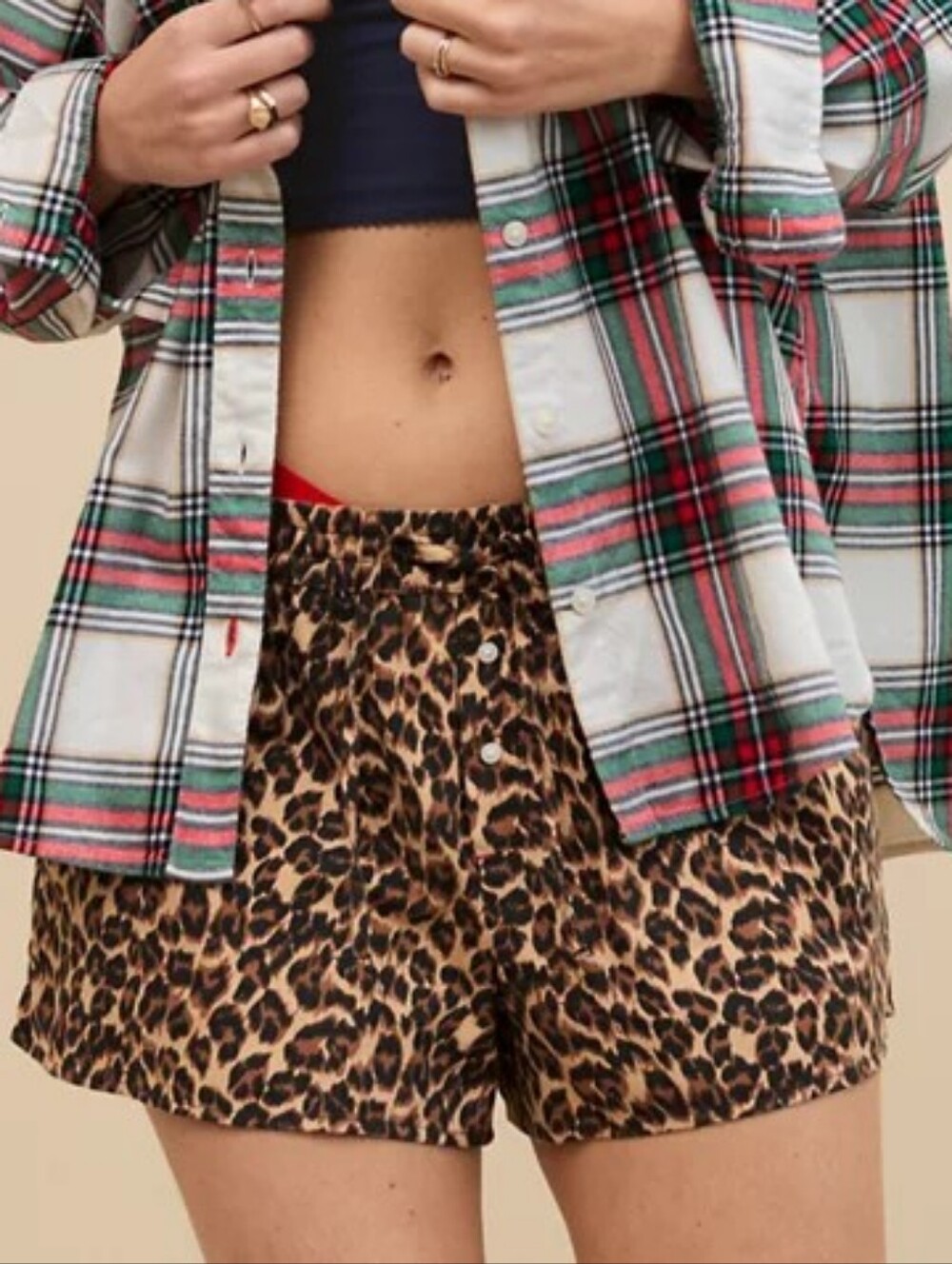 Aerie Leopard Print Pajama Shorts - M